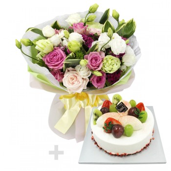 [삼성]꽃다발2호+케익